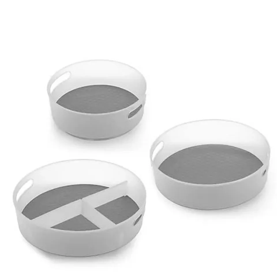OUTLET COOK'S ESSENTIALS SET OF 2 TURNTABLE STORAGE ORGANISERS