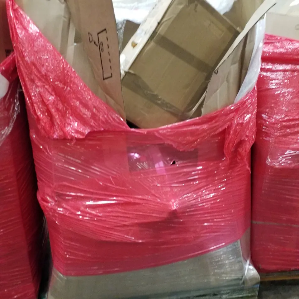 PALLET OF ASSORTED PRODUCTS INCLUDING AUTOMATIC CONTINUOUS SHREDDER, FOOT BOTTOM MASSAGER, CANOPY WEIGHT BAGS, KEYBOARDS, COUNTERBALANCE MONITOR ARM