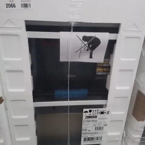 ZANUSSI 60cm ELECTRIC DOUBLE OVEN WITH CERAMIC HOB - WHITE Model ZCV66078WA