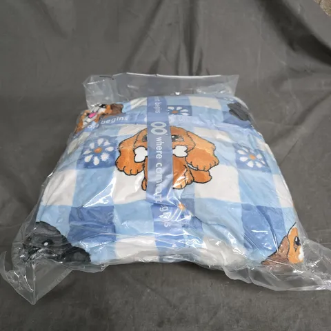 THE OODIE ADULT ONESIZE DOGGIE DESIGN. BAGGED