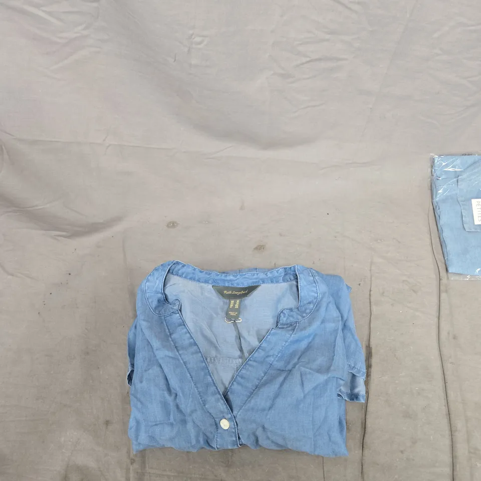 RUTH LANGFORD WOMEN'S BLUE SHIRT - UK 16 (US 12) 