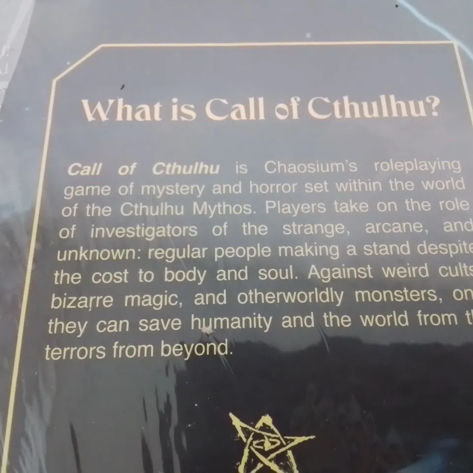 SEALED CALLS OF CTHULHU CULTS OF CTHULHU GAME BOOK