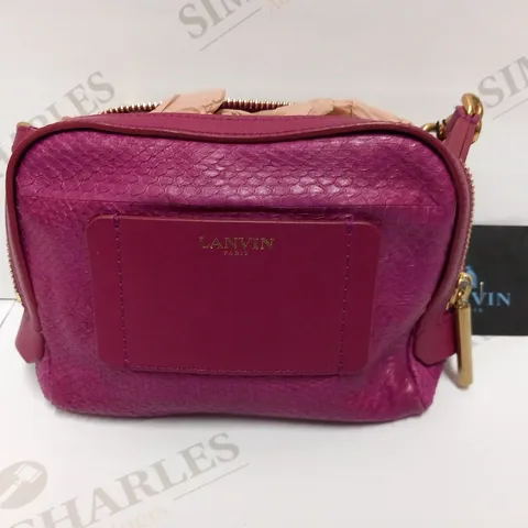 LANVIN PARIS PADAM CHAIN ZIP BAG IN SNAKE