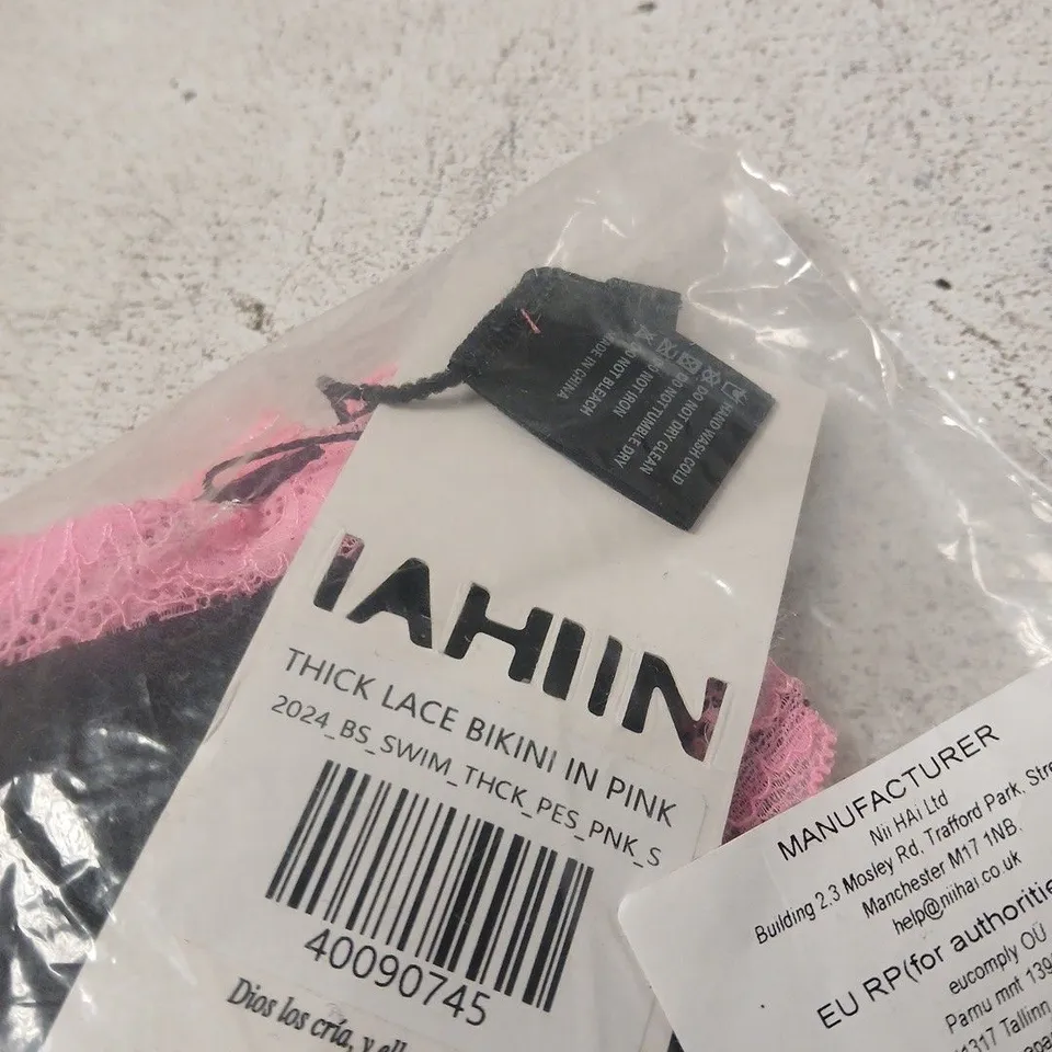IAHIIN WOMEN'S PINK THICK LACE BIKINI –  WITH TAG