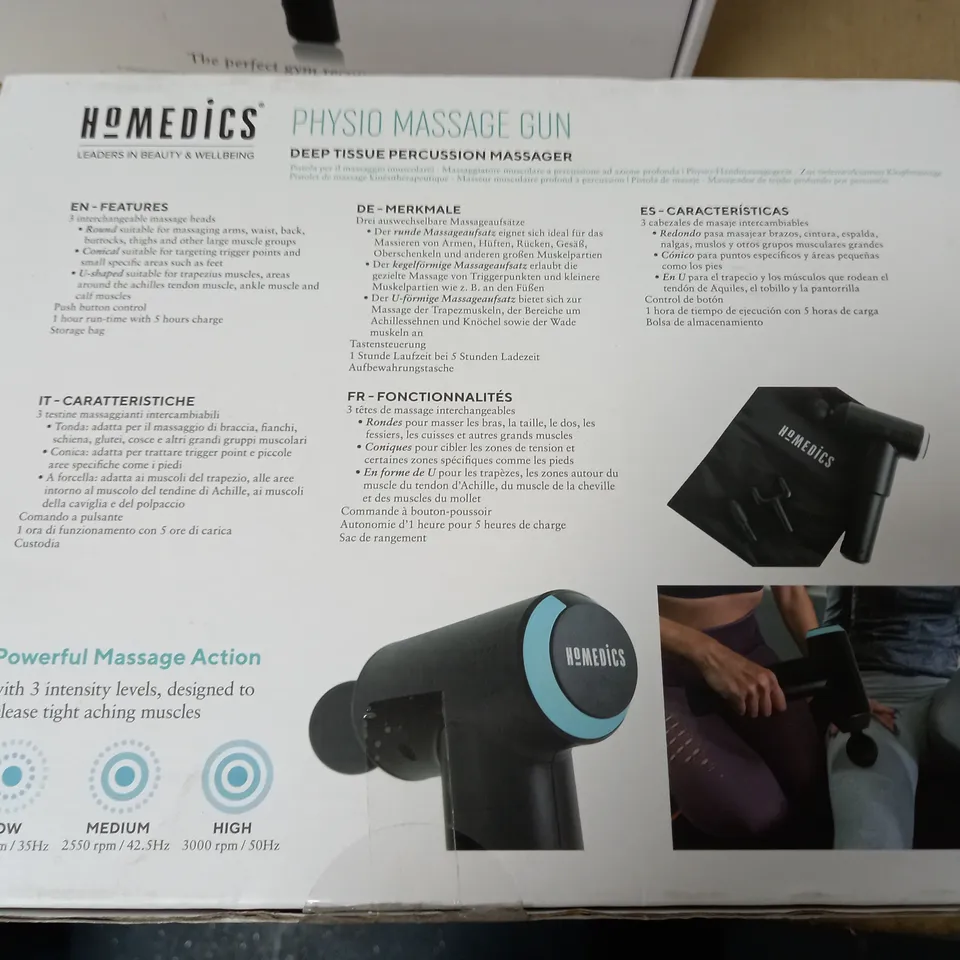 LOT OF 2 HOMEDICS PHYSIO MASSAGE GUNS