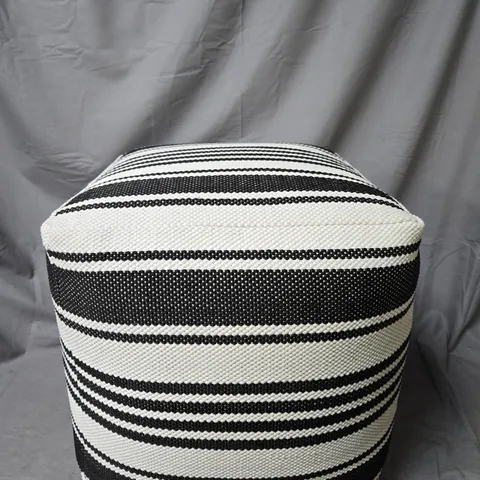 BUNDLEBERRY BY AMANDA HOLDEN FOOT STOOL BLACK AND WHITE STRIPES