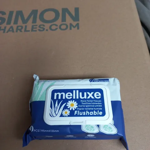 LOT OF 5 PACKS OF MELLUXE MOIST TOILET TISSUE WIPES 40 WIPES PER PACK