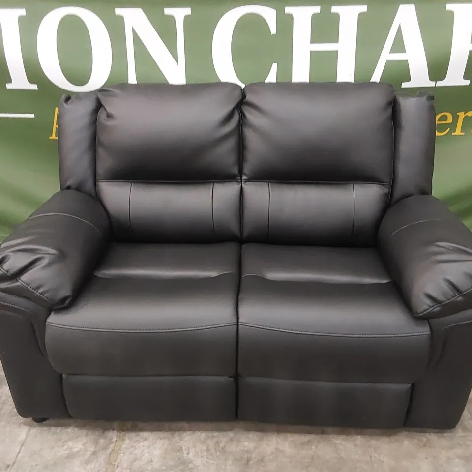 ALBION LUXURY FAUX LEATHER HIGH BACK 2 SEATER SOFA RRP £519