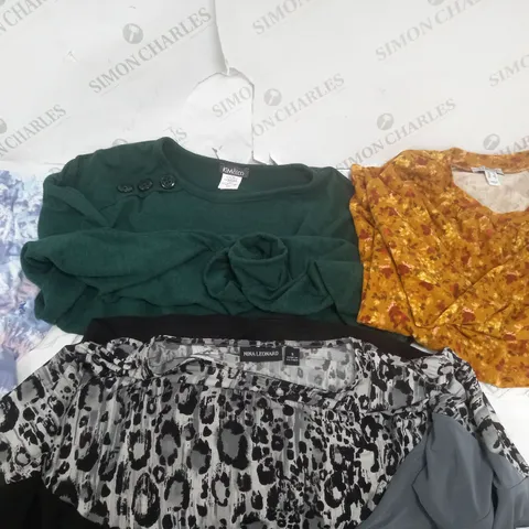 BOX OF APPROX 20 ASSORTED CLOTHING ITEMS TO INCLUDE -KIM&CO - D&CO - NINA LEONARD ECT