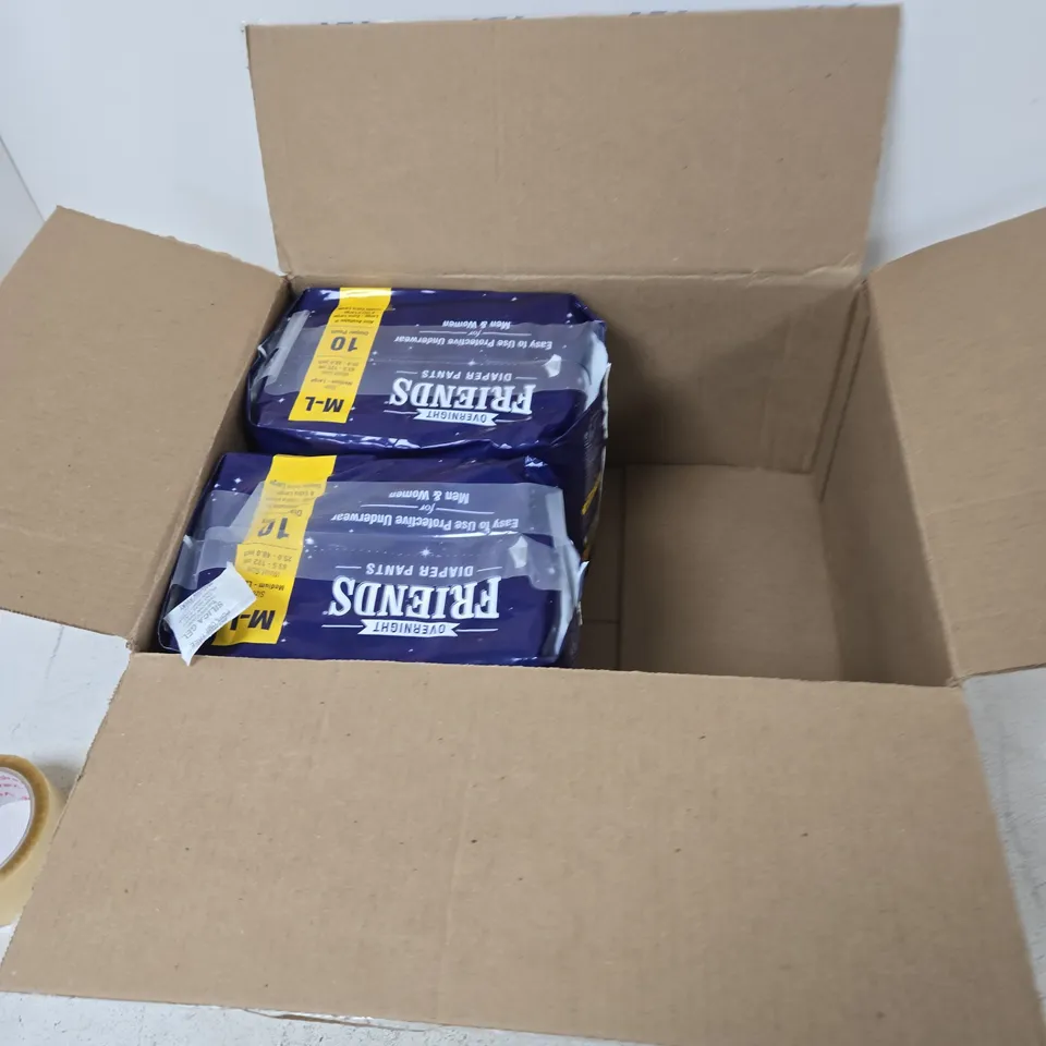 3X PACKS OF OVERNIGHT FRIENDS DIAPER PANTS M-L