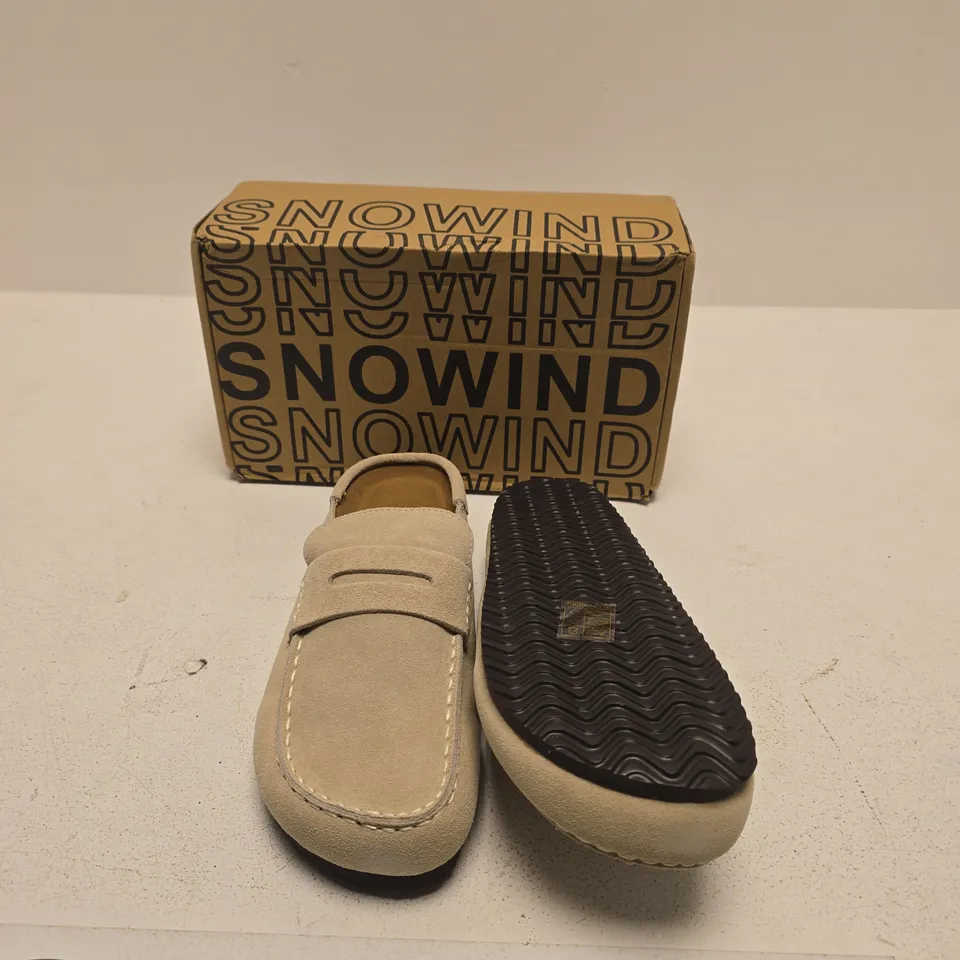 SNOWIND BEIGE SUEDE LOAFERS – BOXED SIZE EU 37