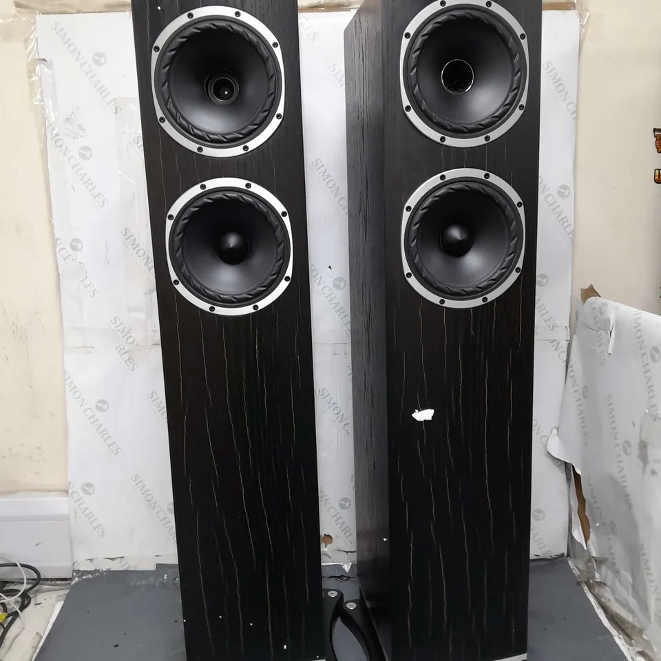 FYNE AUDIO F501 BLACK OAK FLOORSTANDING HIFI PAIR OF SPEAKERS BLACK(2 BOXES)