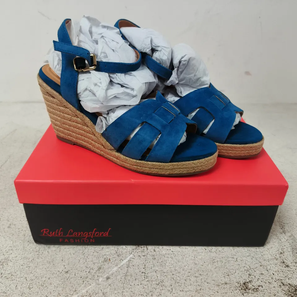 RUTH LANGSFORD WEDGE PLATFORM SANDAL - 5