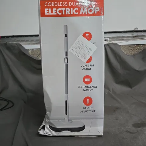 HOMESMART CORDLESS DUALSPIN ELECTRIC MOP – RECHARGEABLE, HEIGHT-ADJUSTABLE