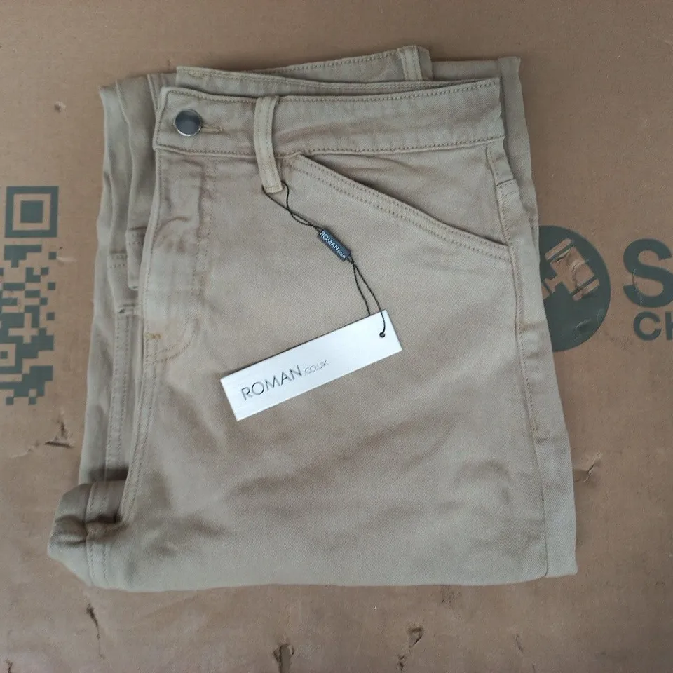 ROMAN WIDE LEG CULOTTES IN NEUTRAL SIZE 14