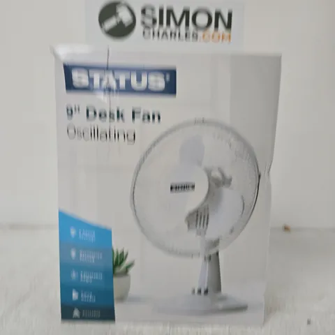 STATUS 9-INCH DESK FAN OSCILLATING