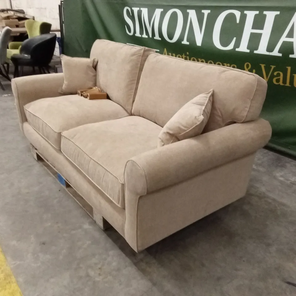 WILLIAM FABRIC 3 SEATER SOFA - SAND RRP £1099