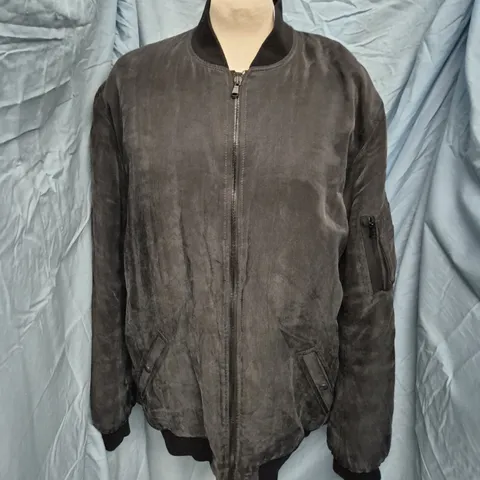 RAEY BLACK CUPRO BOMBER JACKET – SIZE S/M