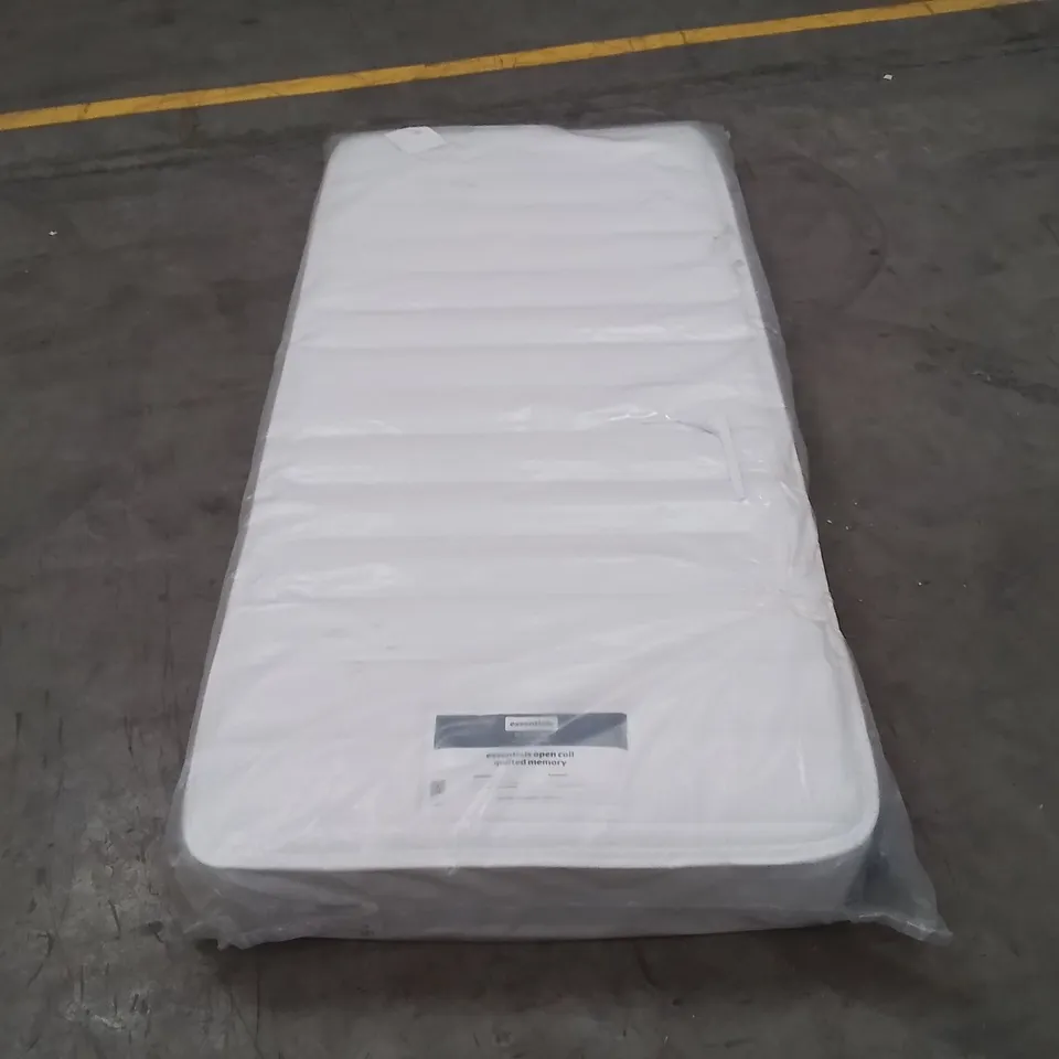 QUALITY BAGGED SILENTNIGHT ESSENTIALS 3FT SINGLE OPEN COIL QUILTED MEMORY MATTRESS 