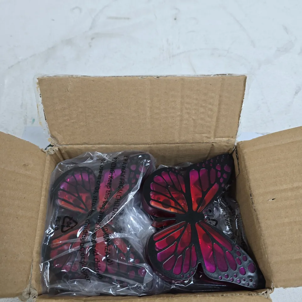 GARDEN STORIES SET OF 4 SOLAR BUTTERFLY GROUND STAKE LIGHTS
