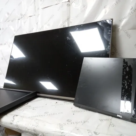 BOX OF APPROX 4 ASSORTED ITEMS TO INCLUDE -  DELL BLACK MONITOR - LENOVO THINK VISION MONITOR - PHILIPS 43PUS8106/12 ECT - COLLECTION ONLY