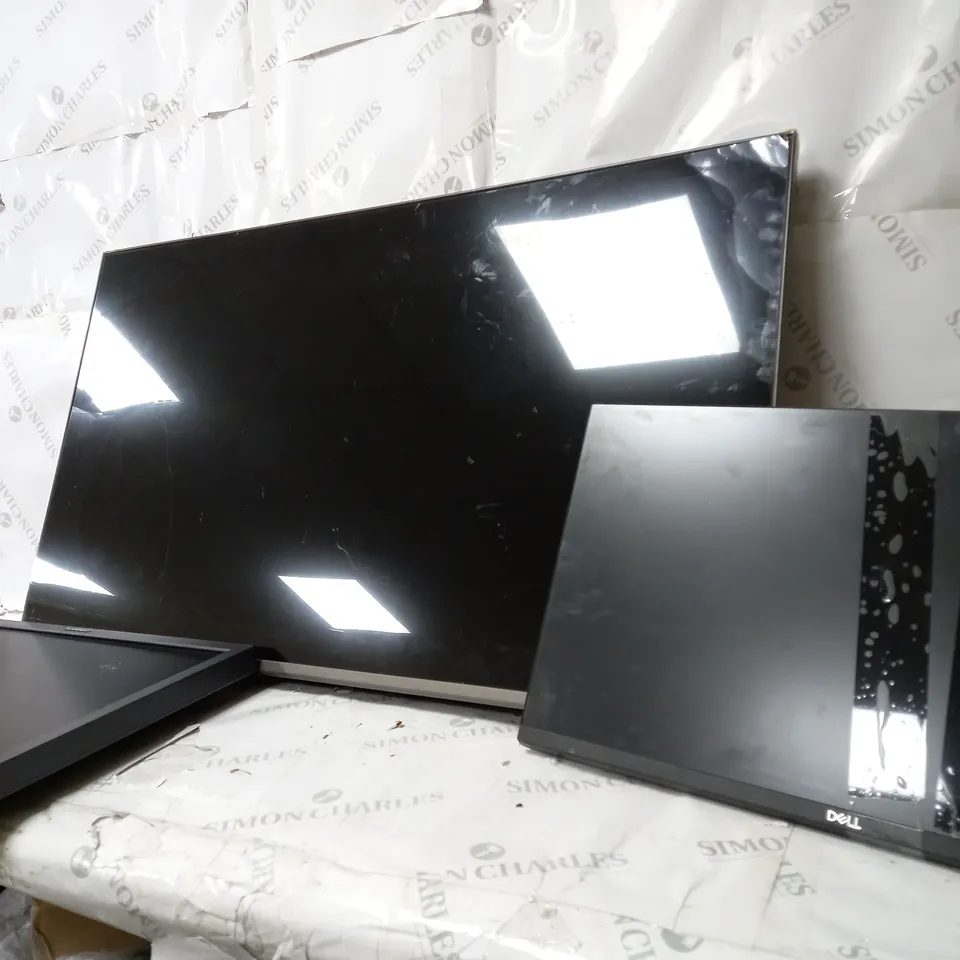 BOX OF APPROX 4 ASSORTED ITEMS TO INCLUDE -  DELL BLACK MONITOR - LENOVO THINK VISION MONITOR - PHILIPS 43PUS8106/12 ECT - COLLECTION ONLY