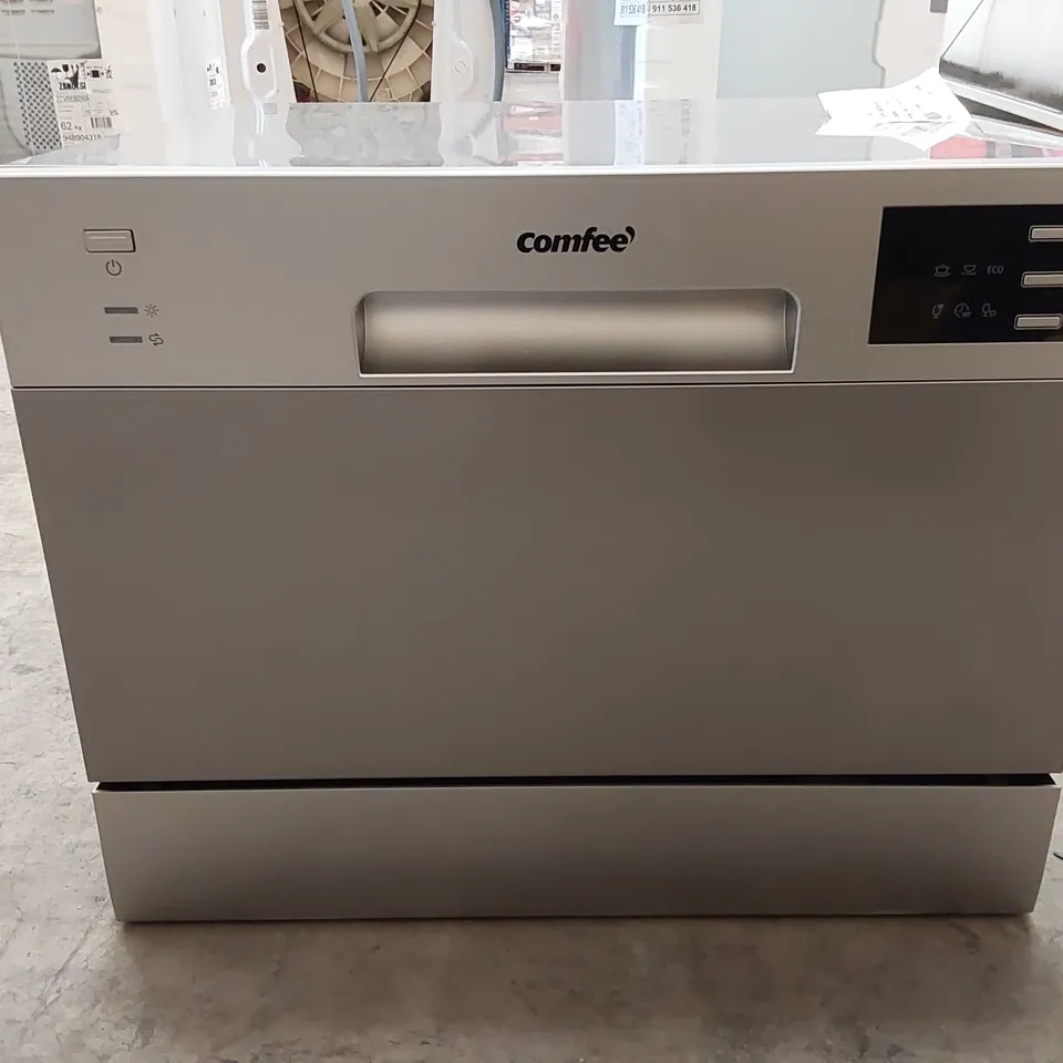 COMFEE' KWH-TD602E-S FREESTANDING COMPACT DISHWASHER, LED DISPLAY, 6.5 LITERS, SILVER, NOISE LEVEL: DECIBELS 47