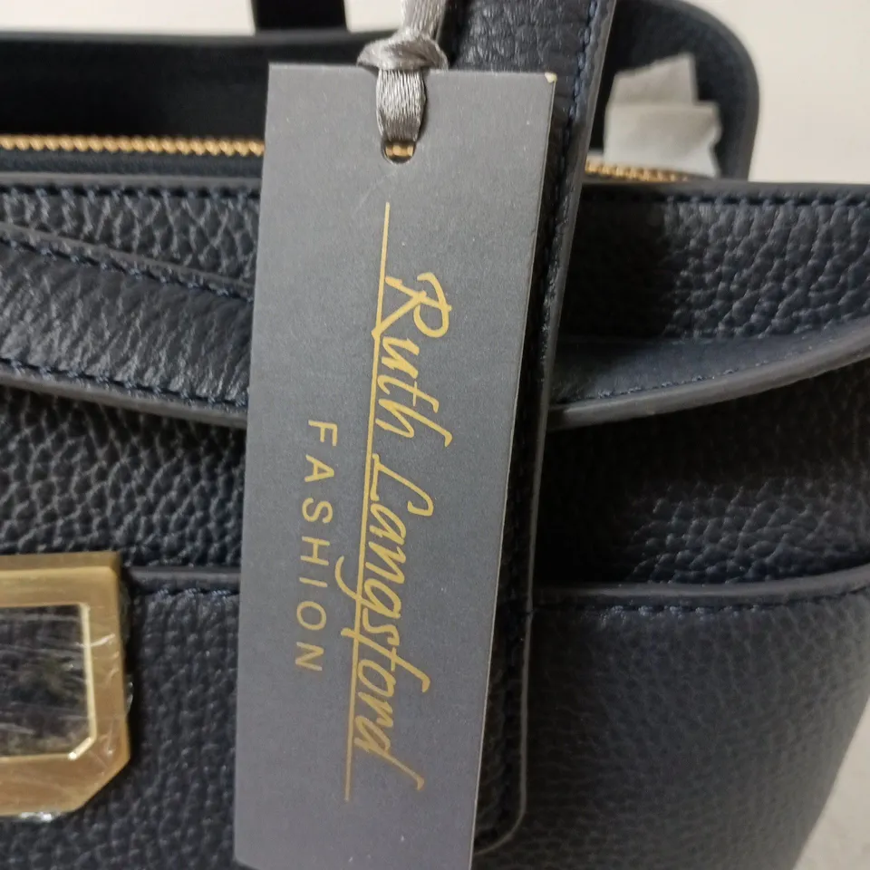RUTH LANGSFORD WOMEN'S HANDBAG – BLACK LEATHER
