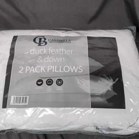 CASABELLA DUCK FEATHER & DOWN PILLOWS – 2 PACK