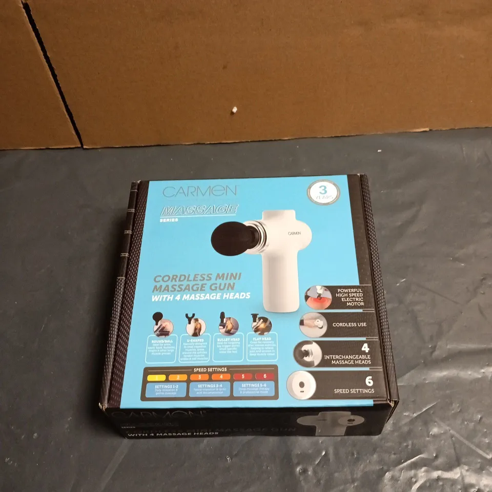 CARMEN CORDLESS MINI MASSAGE GUN BOXED