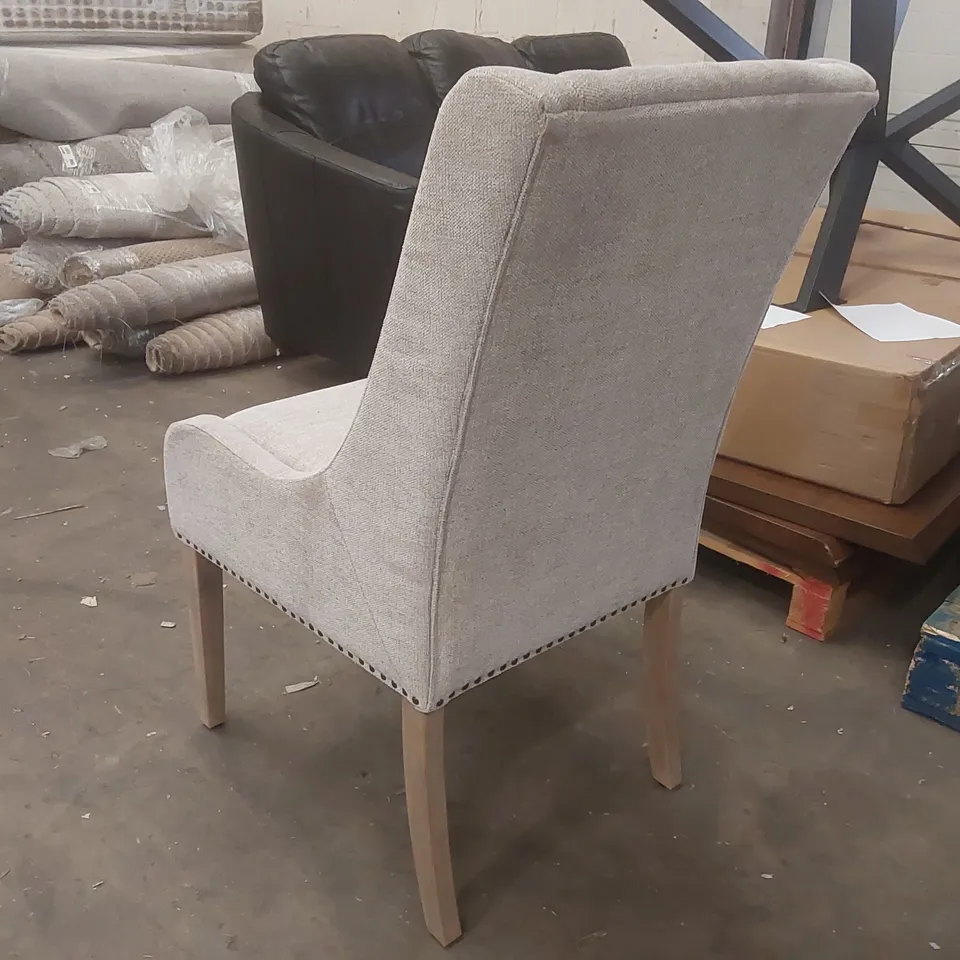 DESIGNER FABRIC UPHOLSTERED ARMCHAIR