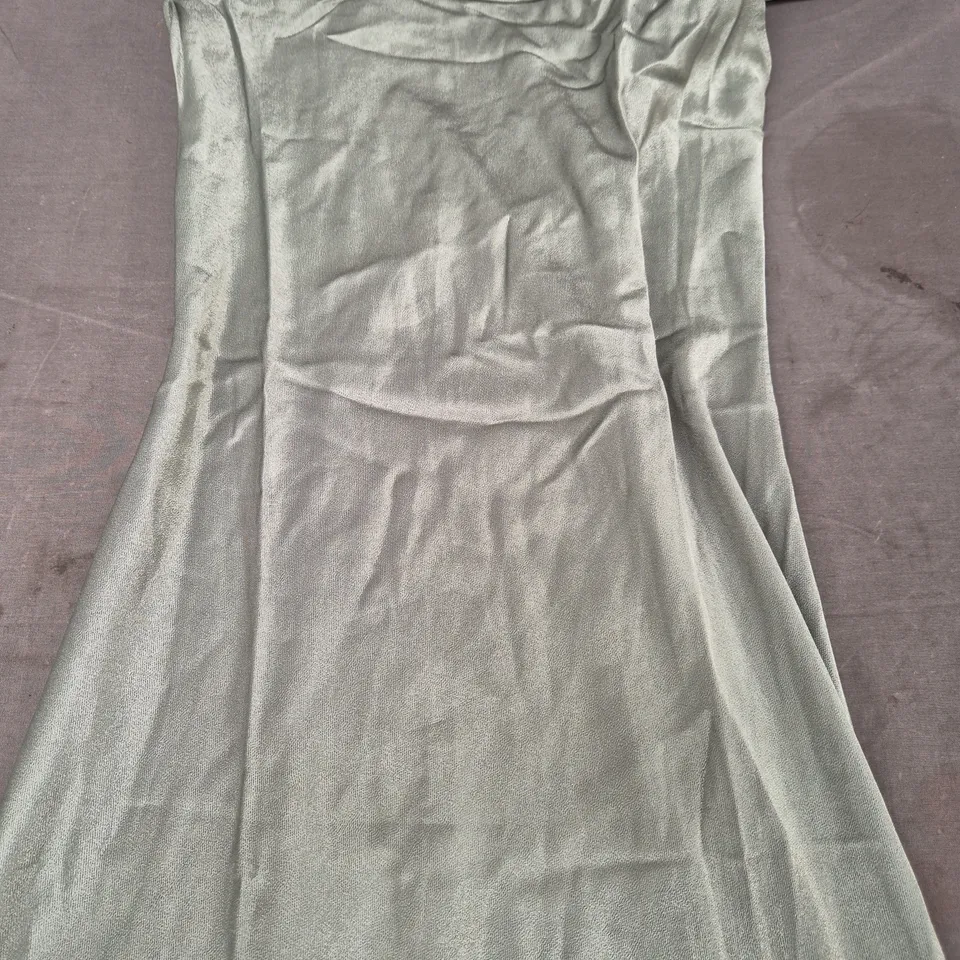 NOBODY'S CHILD GAIA MAXI DRESS IN GREEN SIZE UK 10