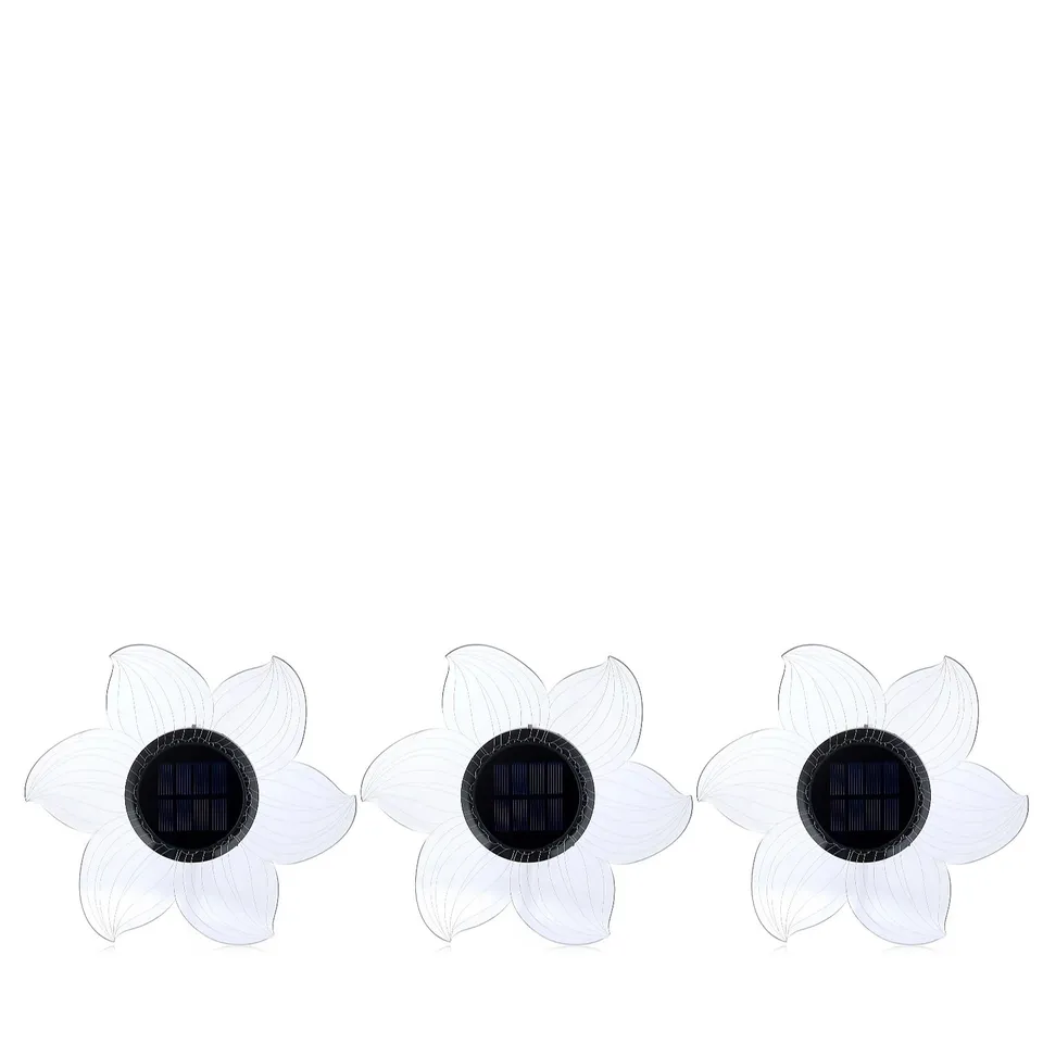 GARDEN STORIES COLOUR SPLASH SET OF 3 EXTRA LARGE COLOUR CHANGE FLOWERS