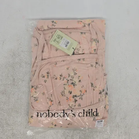 BAGGED NOBODY'S CHILD VERONICA MIDI DRESS IN PINK SIZE UK 6