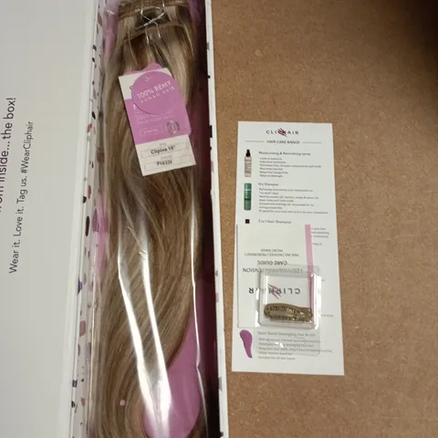 CLIPHAIR CLIP-IN HAIR EXTENSIONS β 100% HUMAN HAIR, 18 INCH LENGTH