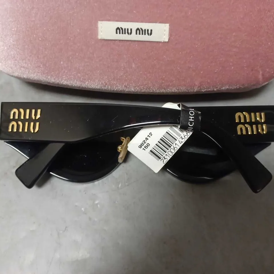 BOXED MIU MIU CAT EYE SUNGLASSES - BLACK