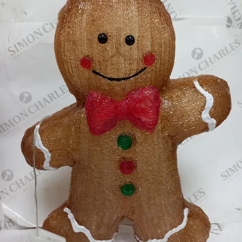 BOXED GINGERBREAD MAN ACRYLIC OUTDOOR LIGHT