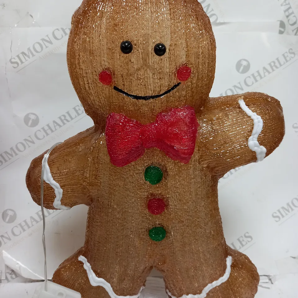 BOXED GINGERBREAD MAN ACRYLIC OUTDOOR LIGHT RRP £39.99