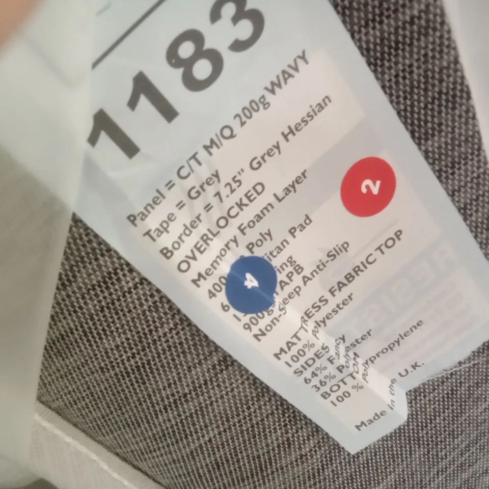 QUALITY BAGGED 2'6" SINGLE ARDOCH MEMORY FOAM OPEN COIL MATTRESS