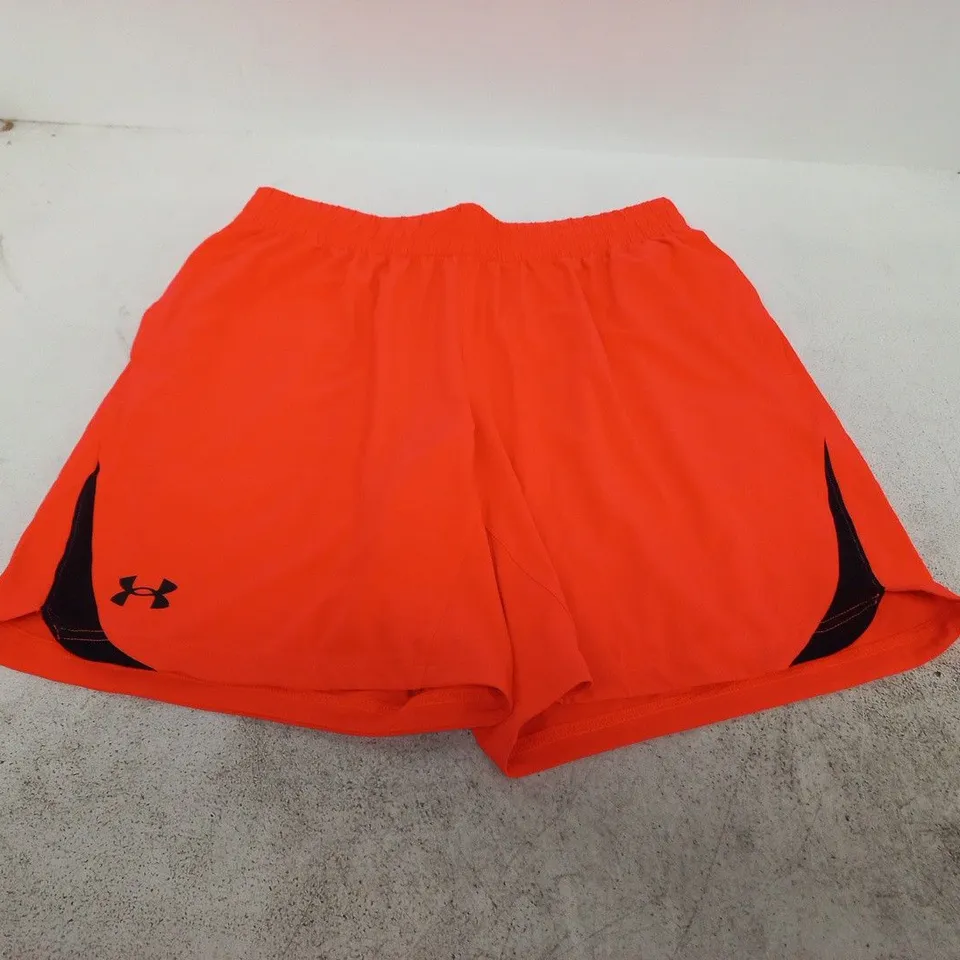 UNDER ARMOUR ORANGE TRAINING SHORTS - SIZE L