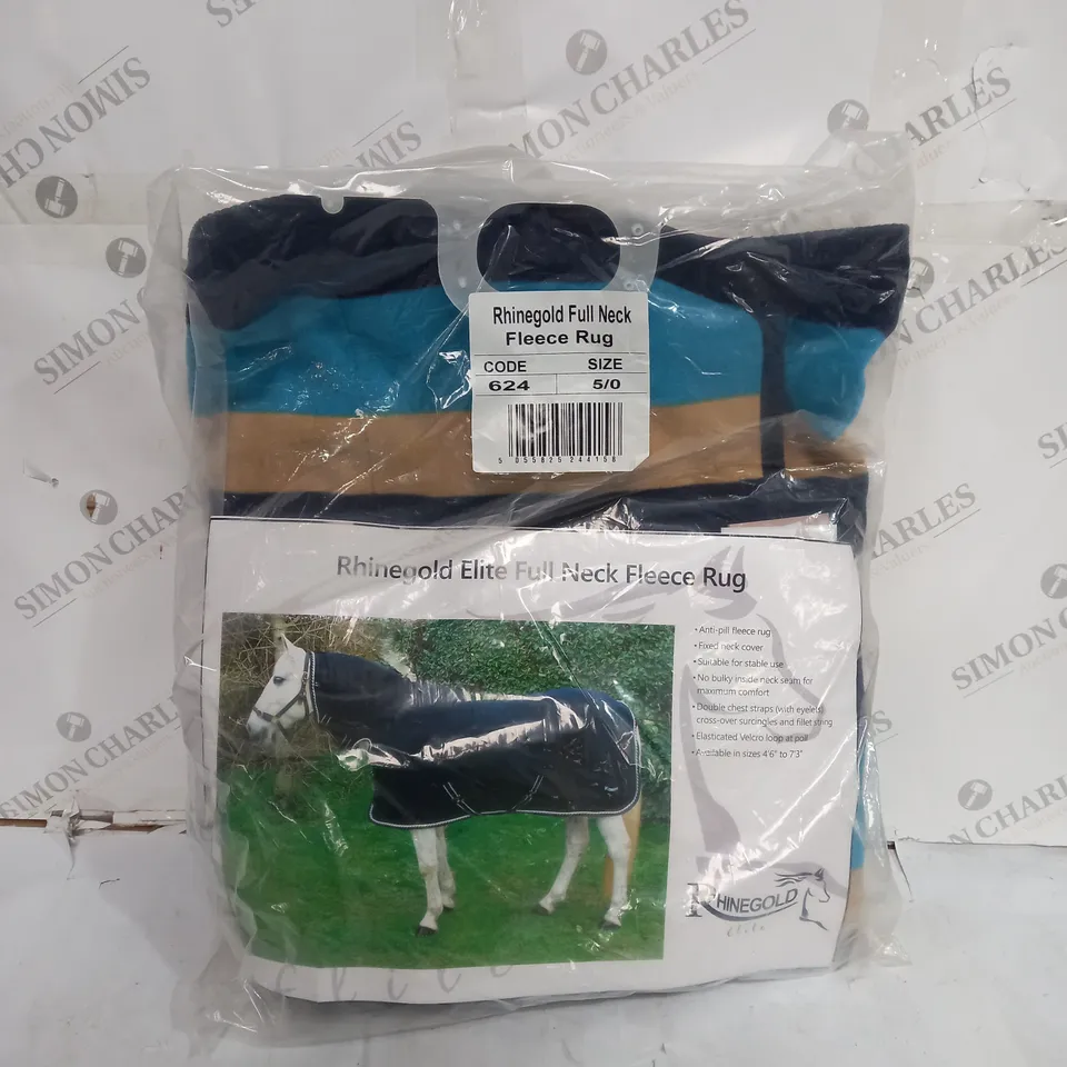 RHINEGOLD ELITE FULL NECK FLEECE RUG - SIZE 5/0