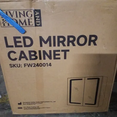 BOXED LIVING AND HOME LED MIRROR CABINET 