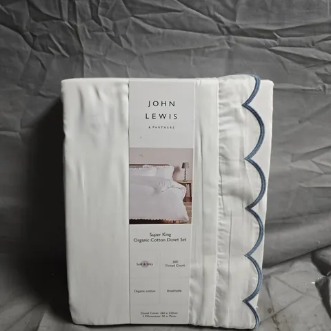 JOHN LEWIS & PARTNERS SUPER KING ORGANIC COTTON DUVET SET