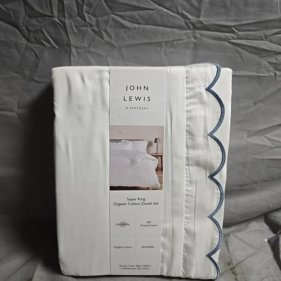 JOHN LEWIS & PARTNERS SUPER KING ORGANIC COTTON DUVET SET