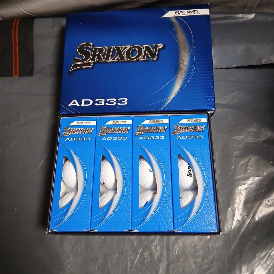 SRIXON AD333 GOLF BALLS – 4 BOXES TOTAL 12 BALLS