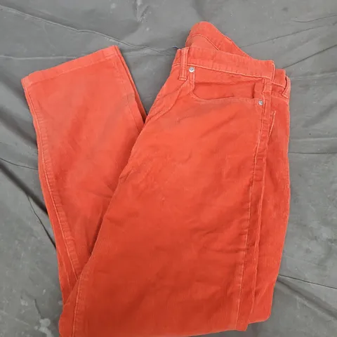 LANDS END CORD PANTS IN ORANGE - UK 36