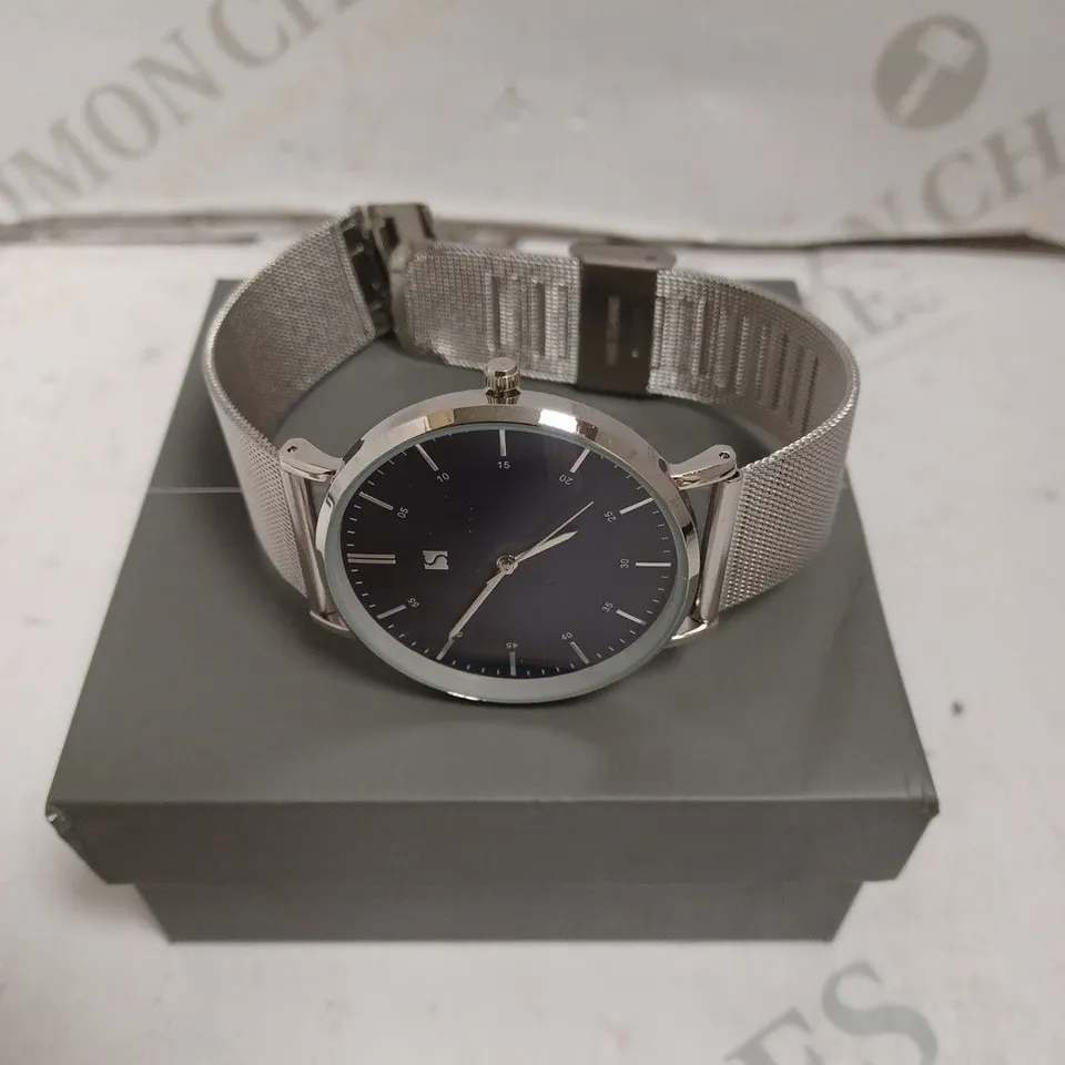 BOXED SPIRIT 24SEVEN WATCH SET - STAINLESS STEEL - BLUE SUNRAY DIAL - SILICONE ACTIVITY TRACKER - TOUCH SCREEN. 