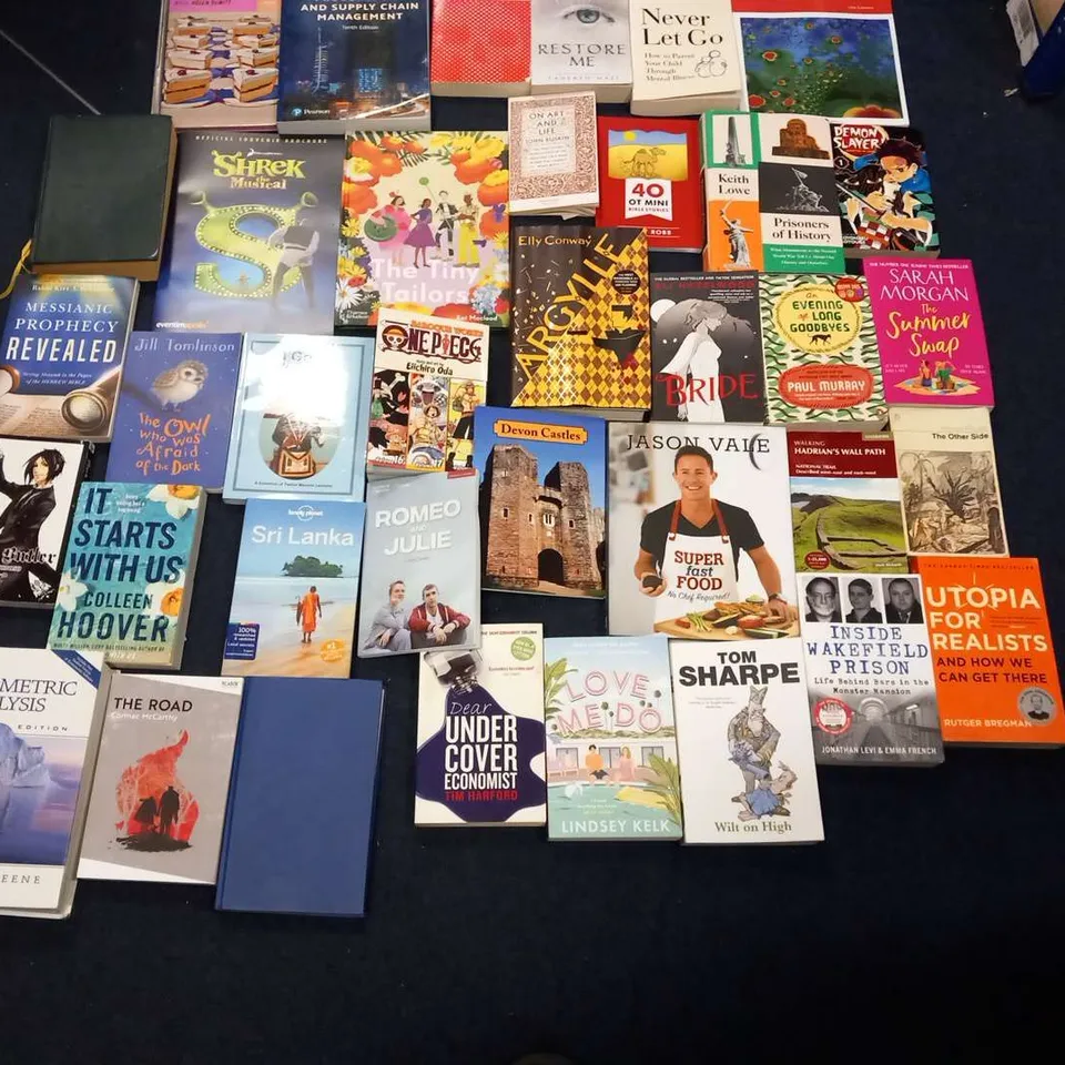 LARGE QUANTITY OF ASSORTED BOOK TITLES INCLUDE FICTION AND NON-FICTION TITLES BY AUTHORS SUCH AS;