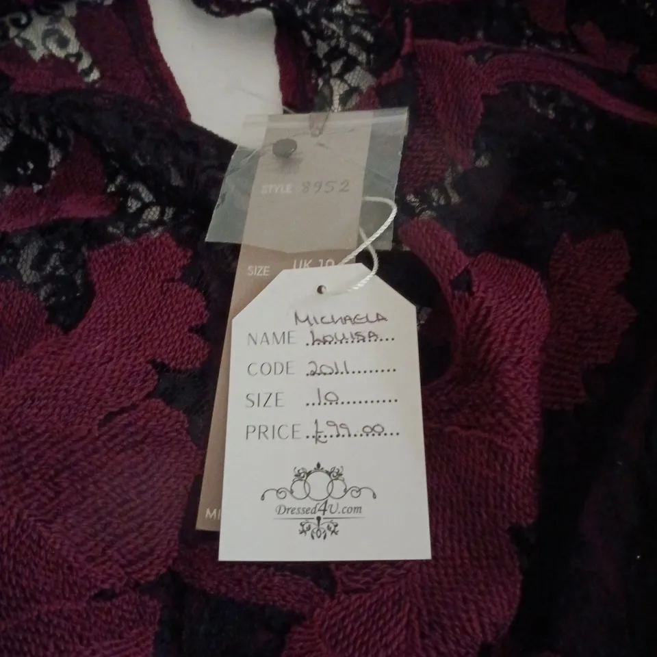 MICHAELA LOUISA PURPLE DRESS BELTED SIZE 10 TAGGED