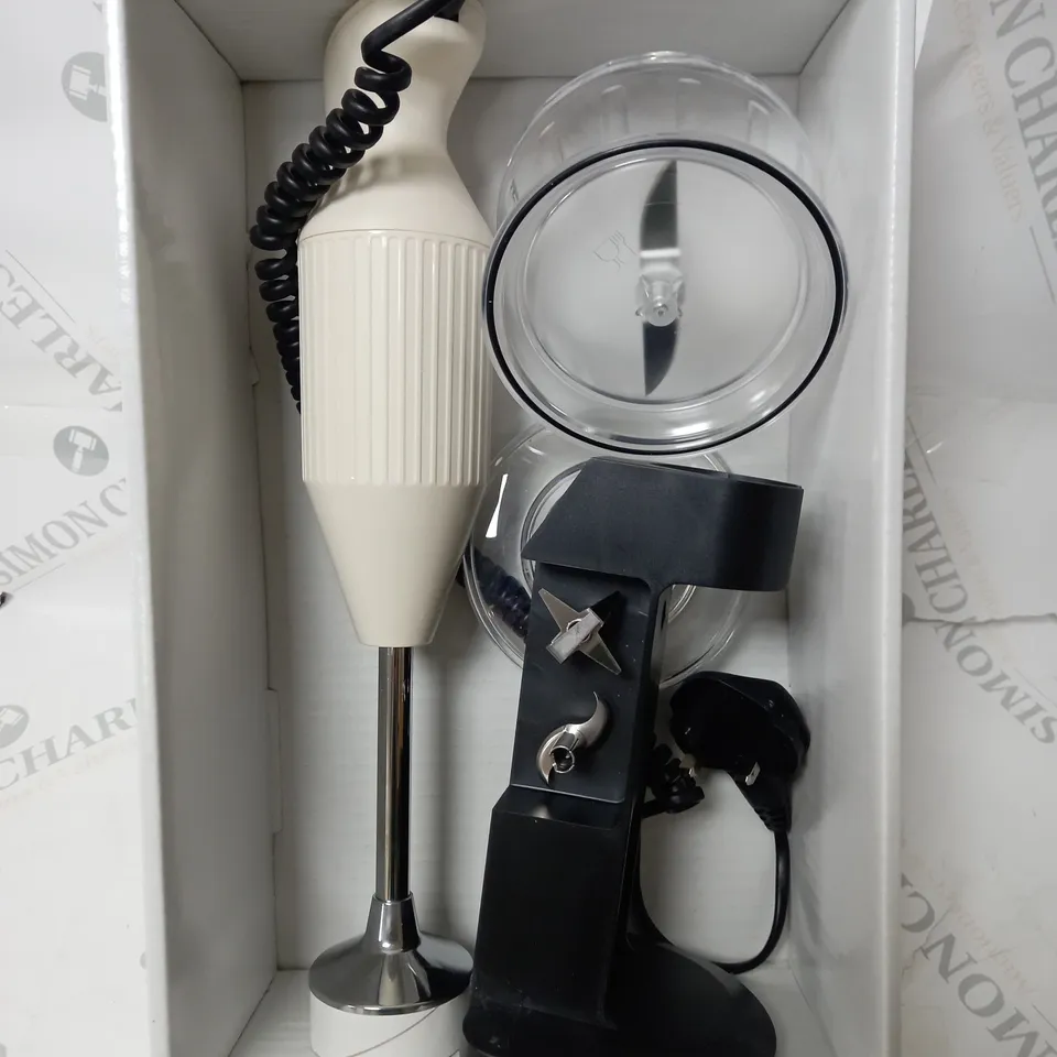 BOXED BAMIX DELUXE HAND BLENDER FOOD PROCESSOR SWISS 180W - WHITE